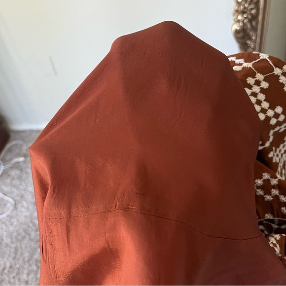 Vintage Nanette Lepore Brown White Atomic Embroidered Retro Jacket Women Size 6 - Picture 16 of 16